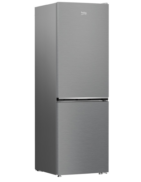 Beko Frigorifero Combinato 1.85cm, Classe E, Total NF, Controllo Meccanico, Metal Look, AeroFlow, 37 dBA