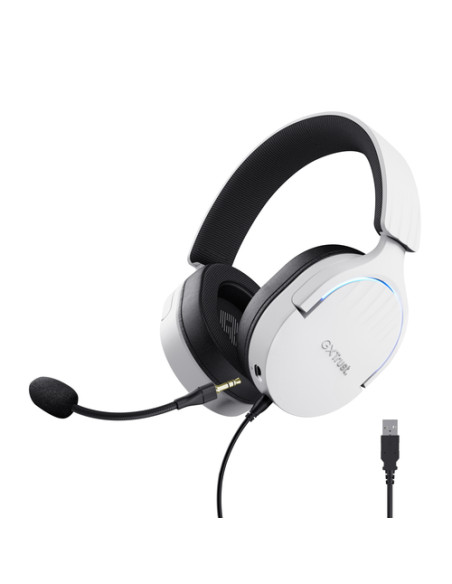 Trust GXT 490 FAYZO Auricolare Cablato A Padiglione Motocicletta USB tipo A Nero, Bianco