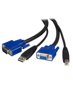 StarTech.com Cavo per commuttatore KVM 2 in 1 VGA e USB - Cavo Switch KVM per USB e VGA da 1,8m