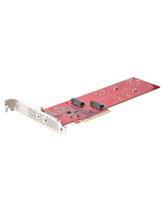 StarTech.com Adattatore PCI Express M.2 NVMe - Scheda Adattatore PCIe 4.0 x8 x16 a Doppio SSD M.2 NVMe or AHCI, 7.8Gbps per disc