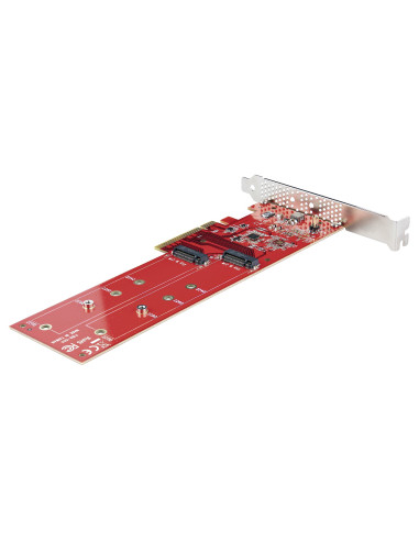 StarTech.com Adattatore PCI Express M.2 NVMe - Scheda Adattatore PCIe 4.0 x8 x16 a Doppio SSD M.2 NVMe or AHCI, 7.8Gbps per disc