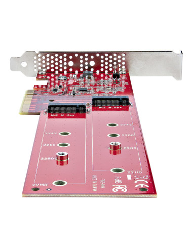 StarTech.com Adattatore PCI Express M.2 NVMe - Scheda Adattatore PCIe 4.0 x8 x16 a Doppio SSD M.2 NVMe or AHCI, 7.8Gbps per disc