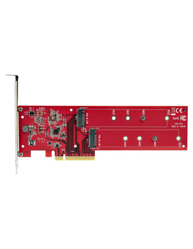 StarTech.com Adattatore PCI Express M.2 NVMe - Scheda Adattatore PCIe 4.0 x8 x16 a Doppio SSD M.2 NVMe or AHCI, 7.8Gbps per disc