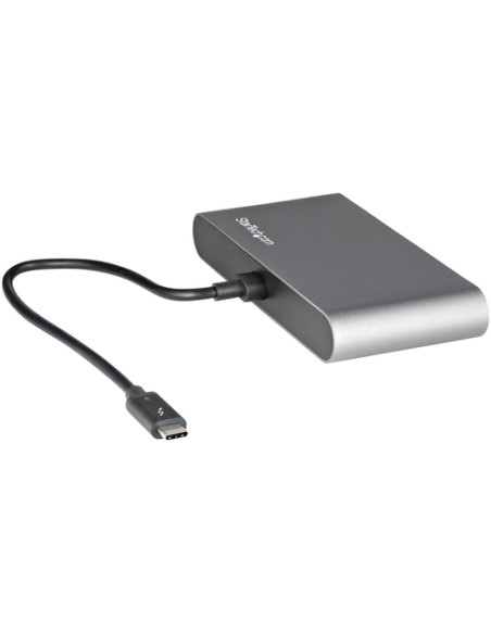 StarTech.com Mini Dock Thunderbolt 3 - Docking Station Portatile per Doppio Monitor HDMI 4K 60Hz, Hub 2x USB-A (3.0/2.0), GbE - 