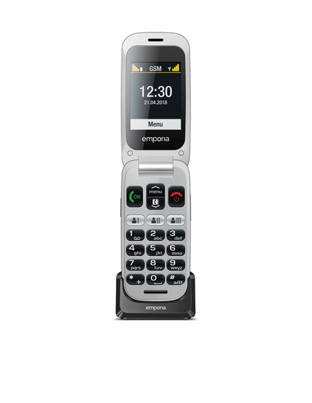 Emporia emporiaONE 6,1 cm (2.4") 80 g Grigio, Argento Telefono per anziani
