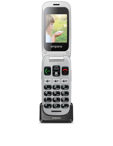 Emporia emporiaONE 6,1 cm (2.4") 80 g Grigio, Argento Telefono per anziani