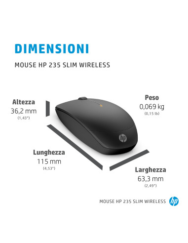 HP Mouse wireless slim 235