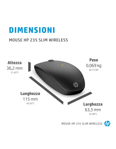 HP Mouse wireless slim 235