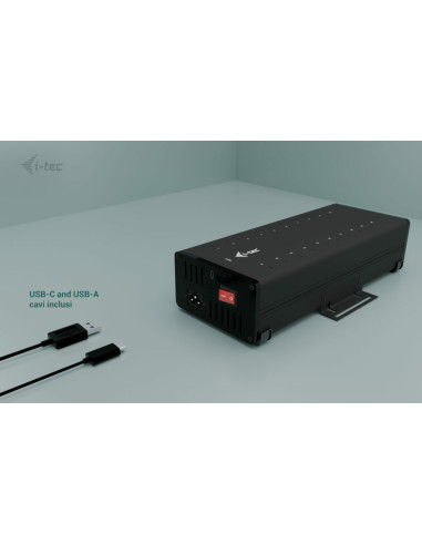 i-tec USB-C/USB-A Metal Charging + data HUB, 15W per port, 20x USB-C