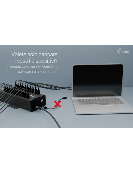 i-tec USB-C/USB-A Metal Charging + data HUB, 15W per port, 20x USB-C