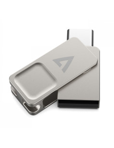 V7 VF3128GTC unità flash USB 128 GB USB Type-A / USB Type-C 3.2 Gen 1 (3.1 Gen 1) Argento