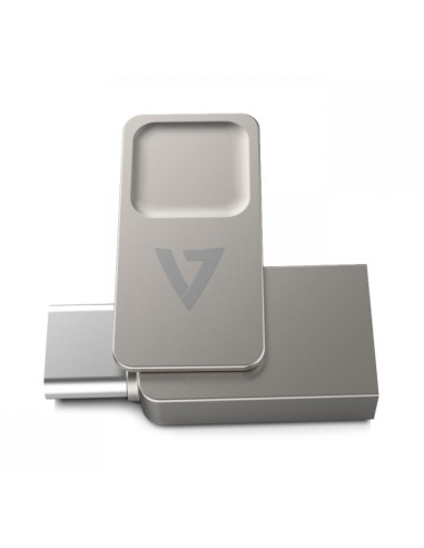 V7 VF3128GTC unità flash USB 128 GB USB Type-A / USB Type-C 3.2 Gen 1 (3.1 Gen 1) Argento