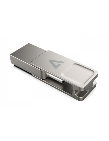 V7 VF3128GTC unità flash USB 128 GB USB Type-A / USB Type-C 3.2 Gen 1 (3.1 Gen 1) Argento