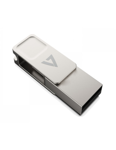 V7 VF3128GTC unità flash USB 128 GB USB Type-A / USB Type-C 3.2 Gen 1 (3.1 Gen 1) Argento