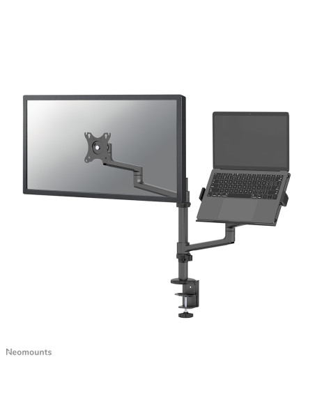 Neomounts DS20-425BL2 Braccio per monitor con supporto per laptop 17-27" - salvaspazio