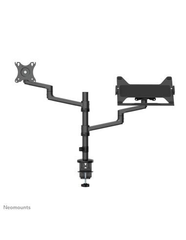 Neomounts DS20-425BL2 Braccio per monitor con supporto per laptop 17-27" - salvaspazio