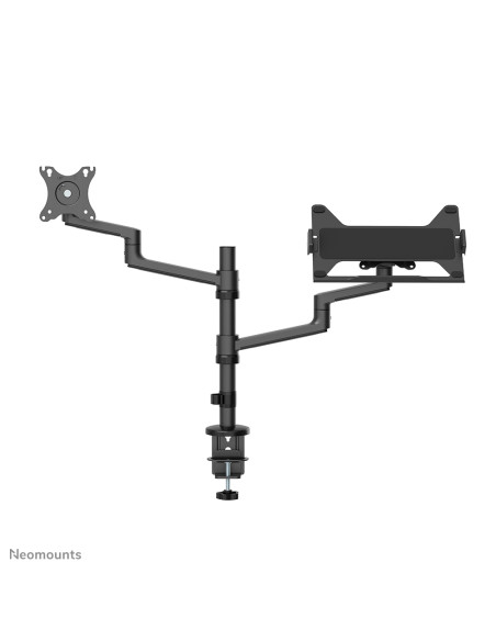 Neomounts DS20-425BL2 Braccio per monitor con supporto per laptop 17-27" - salvaspazio