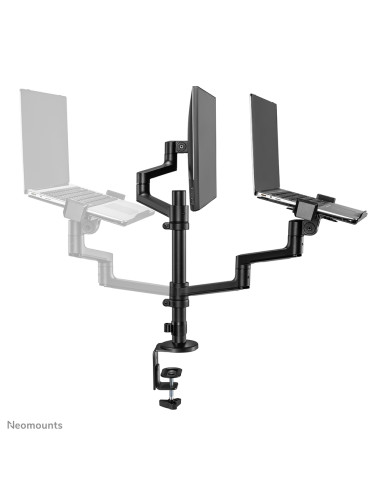 Neomounts DS20-425BL2 Braccio per monitor con supporto per laptop 17-27" - salvaspazio