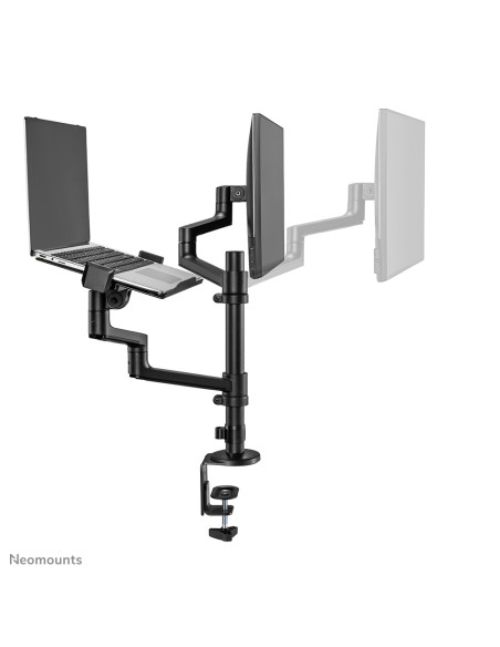 Neomounts DS20-425BL2 Braccio per monitor con supporto per laptop 17-27" - salvaspazio