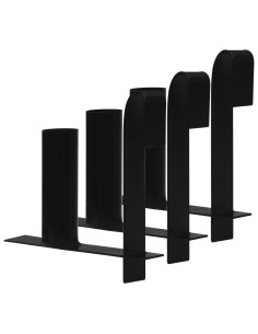 Supporti Rotoli Strisce di Recinzione Privacy 3 pz in Acciaio