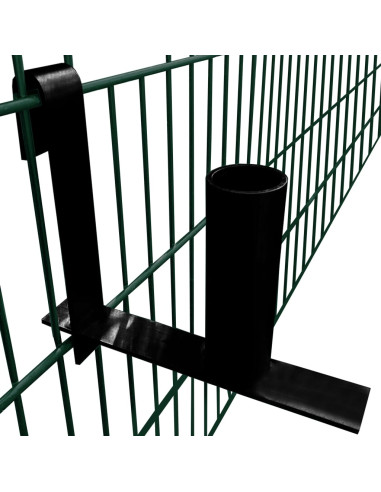 Supporti Rotoli Strisce di Recinzione Privacy 3 pz in Acciaio