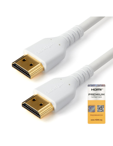 StarTech.com Cavo HDMI 2.0 certificato Premium da 2m - Cavo video HDMI con Ethernet ad alta velocità - UHD 4K 60Hz HDR - Cavo H