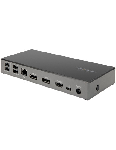 StarTech.com Dock USB type C - Docking station USB C con triplo monitor 4K - Power Delivery 100W - DP 1.4 Alt Mode & DSC, 2x Dis