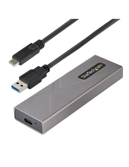 StarTech.com Box SSD M2 NVME - Adattatore USB-C 10Gbps a M.2 NVMe/SATA - Case Esterno USB-C (3.0/3.1) in Alluminio per SSD M2 PC