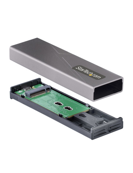StarTech.com Box SSD M2 NVME - Adattatore USB-C 10Gbps a M.2 NVMe/SATA - Case Esterno USB-C (3.0/3.1) in Alluminio per SSD M2 PC