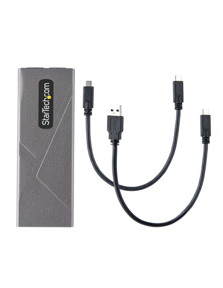StarTech.com Box SSD M2 NVME - Adattatore USB-C 10Gbps a M.2 NVMe/SATA - Case Esterno USB-C (3.0/3.1) in Alluminio per SSD M2 PC