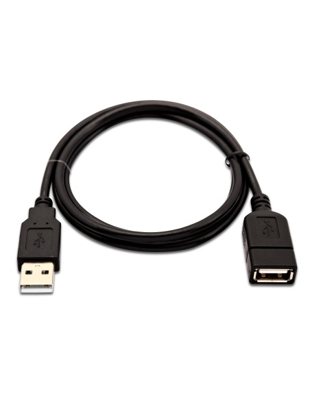 V7 1 metro (3,3 piedi) USB M/F cavo estensione, nero