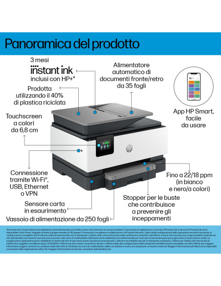 HP OfficeJet Pro Stampante multifunzione 9120e