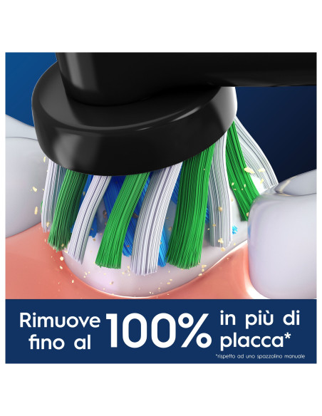 Oral-B Testine Di Ricambio Pro Cross Action Black, 3 Testine