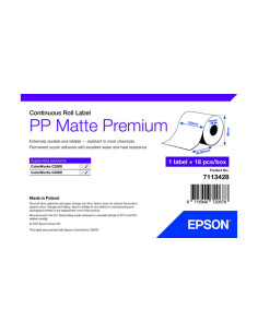 Epson 7113428 etichetta per stampante Bianco Etichetta per stampante autoadesiva