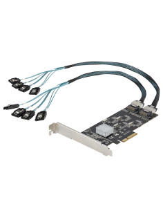 StarTech.com Scheda SATA PCI Express a 8 porte - Adattatore/convertitore PCI Express GEN 2 per SSD/HDD SATA 3 con 4 Controller H