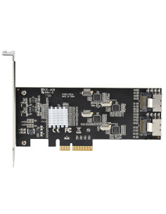 StarTech.com Scheda SATA PCI Express a 8 porte - Adattatore/convertitore PCI Express GEN 2 per SSD/HDD SATA 3 con 4 Controller H 2
