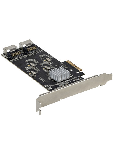 StarTech.com Scheda SATA PCI Express a 8 porte - Adattatore/convertitore PCI Express GEN 2 per SSD/HDD SATA 3 con 4 Controller H