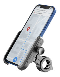 Cellularline Rider Steel - Universal Supporto smartphone in alluminio da manubrio