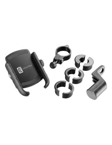 Cellularline Rider Steel - Universal Supporto smartphone in alluminio da manubrio