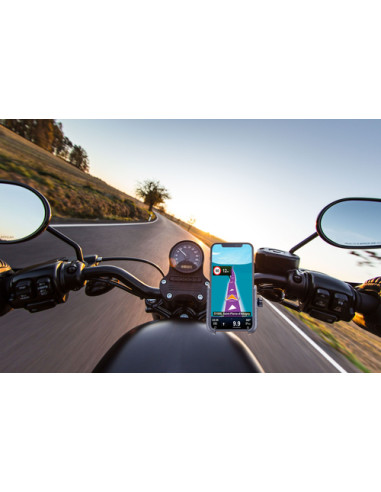 Cellularline Rider Steel - Universal Supporto smartphone in alluminio da manubrio