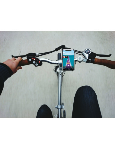 Cellularline Rider Steel - Universal Supporto smartphone in alluminio da manubrio