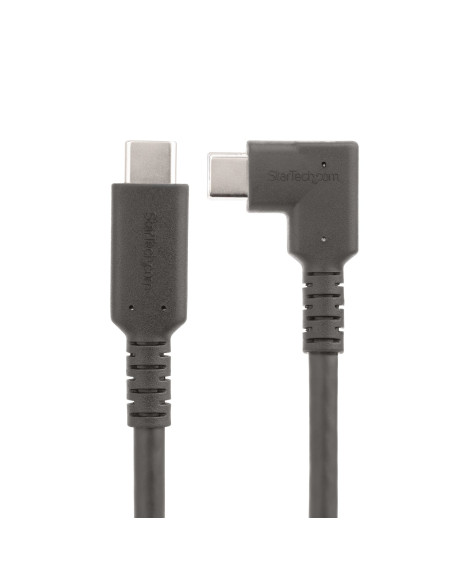 StarTech.com Cavo USB-C angolare robusto da 50 cm, USB 3.2 Gen 2 (10 Gbps), cavo di trasferimento dati USB type-C ad angolo rett