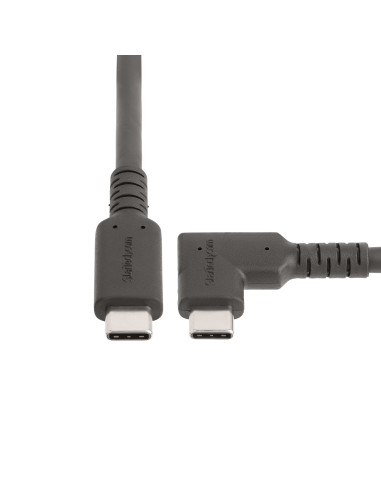 StarTech.com Cavo USB-C angolare robusto da 50 cm, USB 3.2 Gen 2 (10 Gbps), cavo di trasferimento dati USB type-C ad angolo rett
