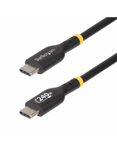 StarTech.com Cavo di Ricarica USB-C da 2m, cavo USB-C certificato USB-IF, 240W PD EPR, cavo trasferimento dati USB 2.0 Tipo-C pe