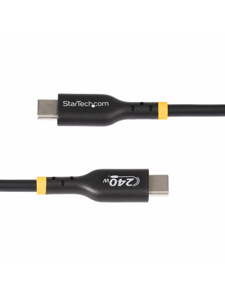 StarTech.com Cavo di Ricarica USB-C da 2m, cavo USB-C certificato USB-IF, 240W PD EPR, cavo trasferimento dati USB 2.0 Tipo-C pe