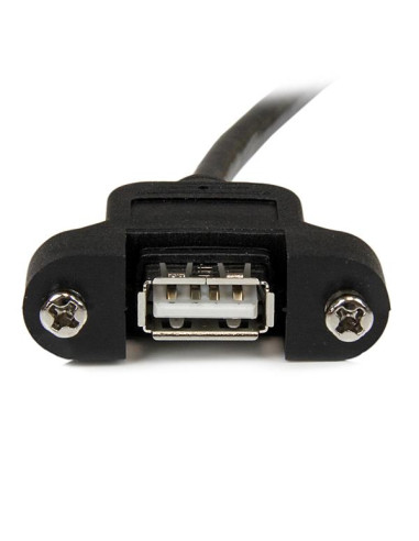 StarTech.com Cavo Prolunga USB 2.0 per montaggio a pannello di Tipo A/A Femmina A / Maschio A - 30 cm