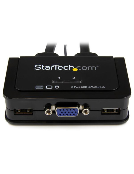 StarTech.com Switch Commutatore KVM USB VGA a 2 porte - Alimentato via USB con pulsante di commutazione a distanza