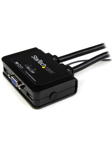 StarTech.com Switch Commutatore KVM USB VGA a 2 porte - Alimentato via USB con pulsante di commutazione a distanza