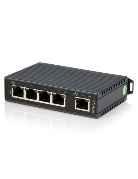 StarTech.com Switch di rete Commutatore Industriale Ethernet a 5 porte - Guida DIN / Montabile a parete