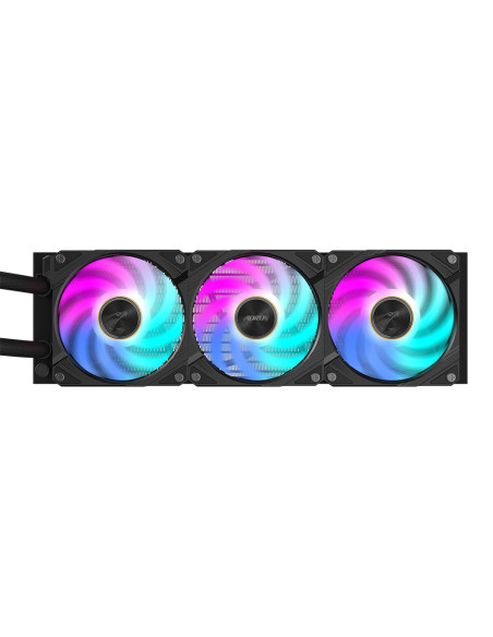 GIGABYTE AORUS WATERFORCE X II 360 Raffreddamento a liquido per CPU AIO - 3x ventole ARGB da 120 mm, LCD a colori, DAISY-CHAIN, 